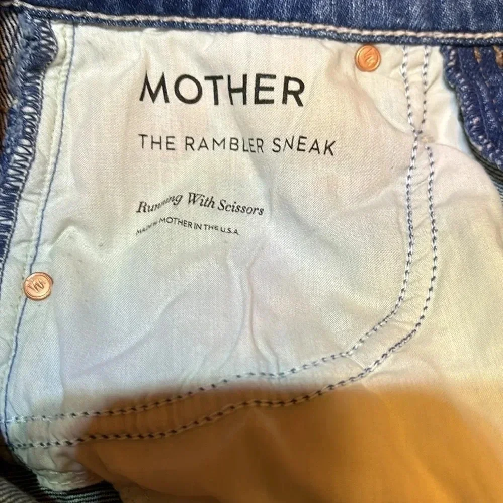Mother Superior The Rambler Sneak Wash Running With Scissors Size 25 NWT $350